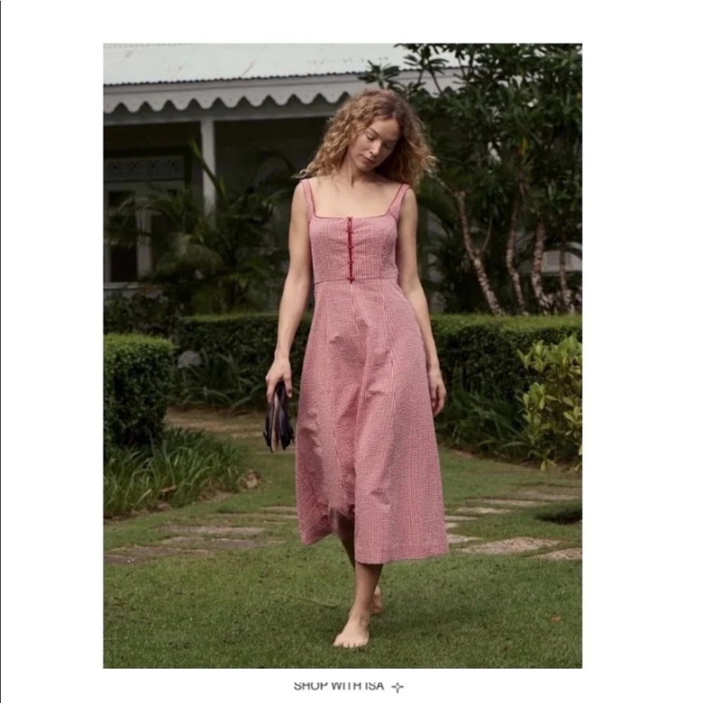 Rachel Zoe Gingham Midi Dress